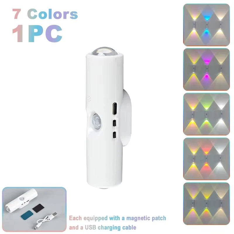 Double-head LED Night Light with Motion Sensor