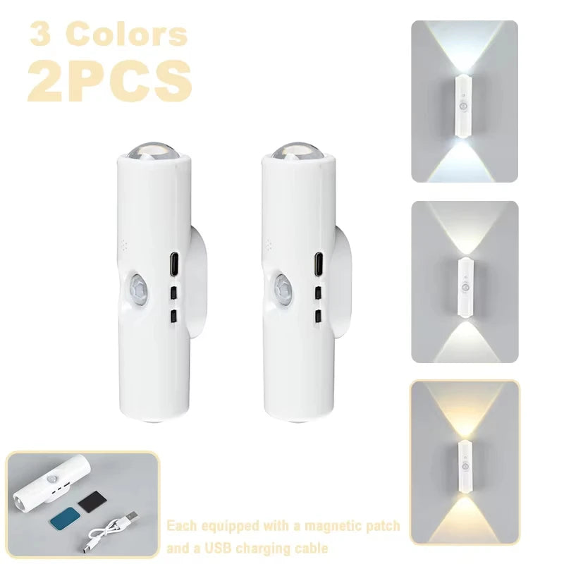 Double-head LED Night Light with Motion Sensor