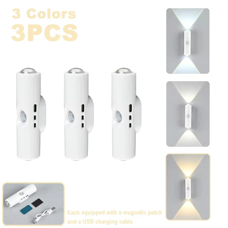 Double-head LED Night Light with Motion Sensor