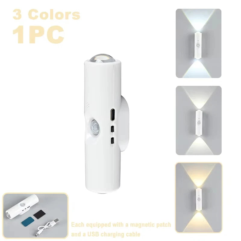 Double-head LED Night Light with Motion Sensor