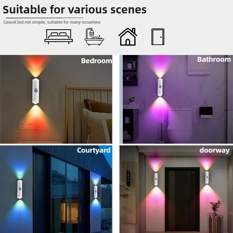 Double-head LED Night Light with Motion Sensor