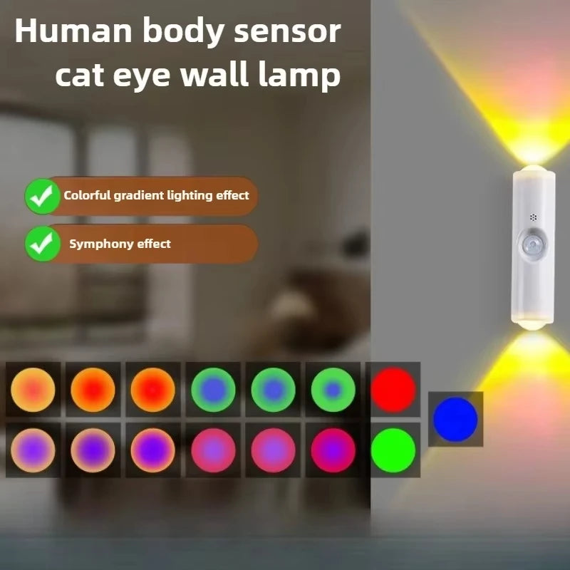 Double-head LED Night Light with Motion Sensor