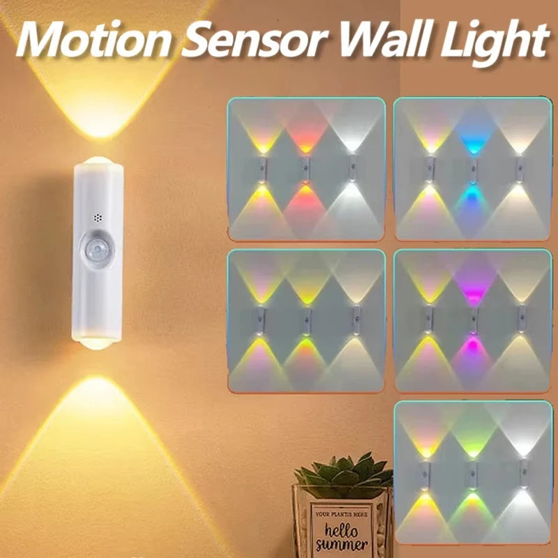 Double-head LED Night Light with Motion Sensor